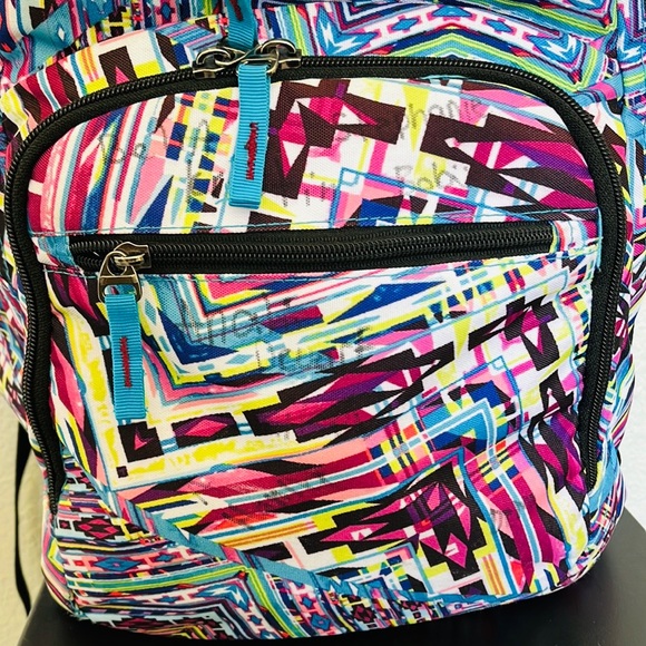 Kenneth Cole Reaction Backpack ~ Pretty Multi Color Full Size - Picture 3 of 9